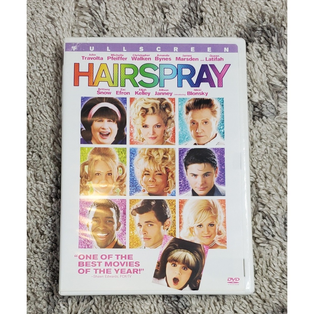 New Line Cinema Hairspray DVD Movie Excellent Fullscreen Musical Comedy